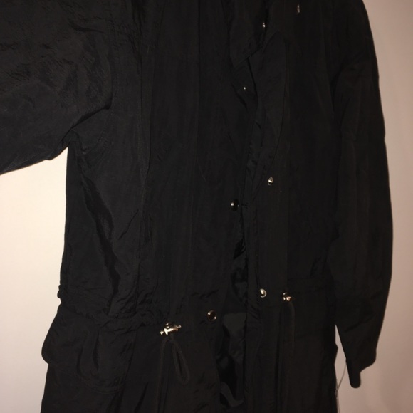 Andy Johns black Nylon jacket windbreaker NWT vtg - Picture 2 of 5